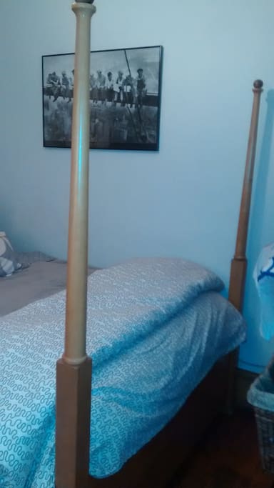 Side view of bed