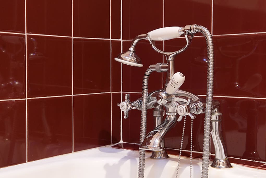 Nice photo of the bath taps but there is a shower room too!