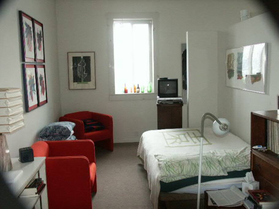 Sleeping area. Double bed.