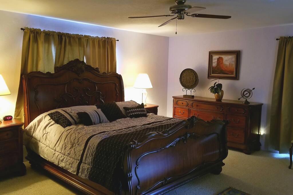 King size bed with new mattress