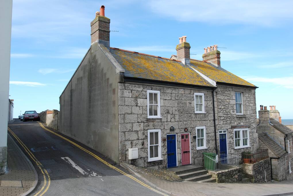 Front of Cove cottage (blue door)