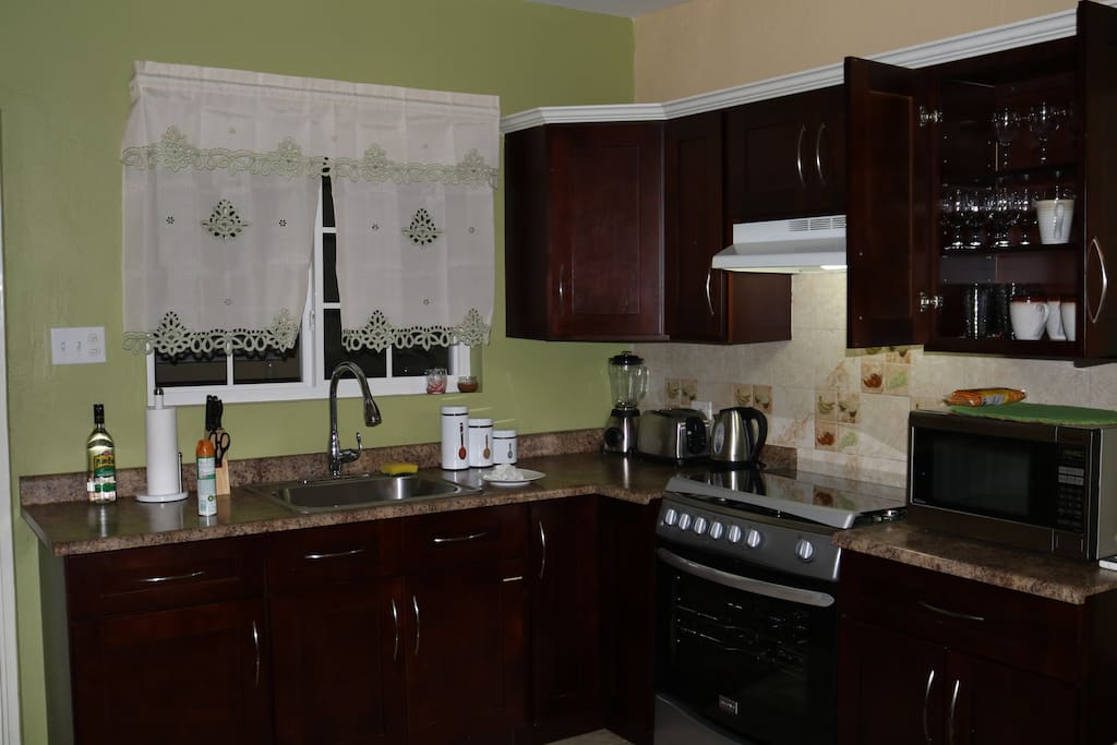 Lovely and fully functional kitchen area.
