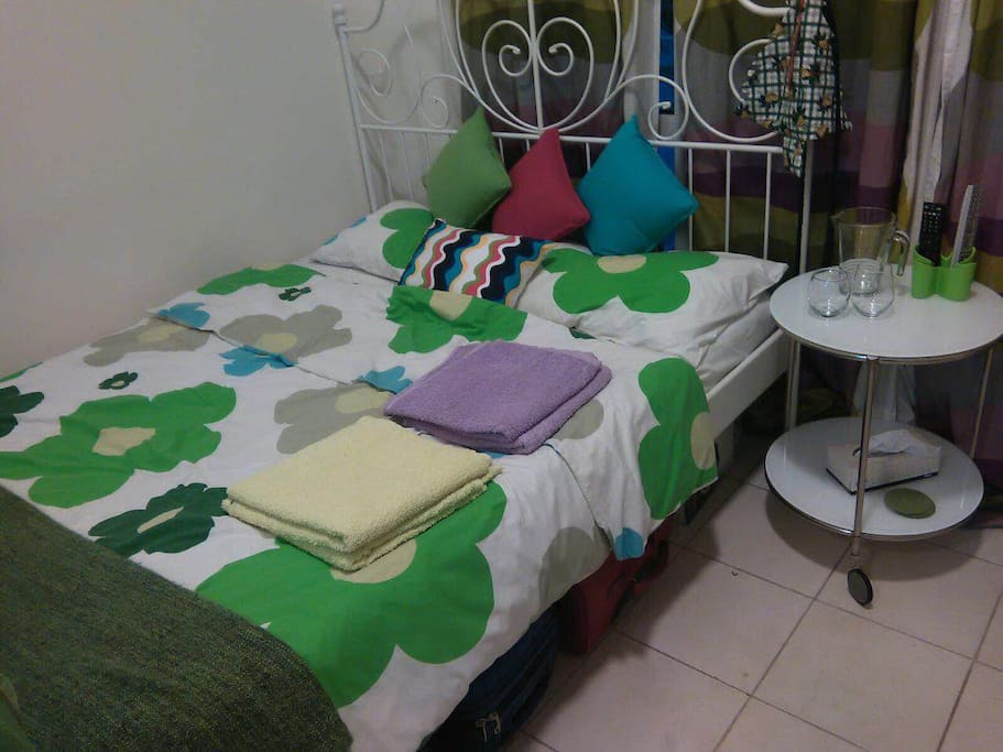 Queen-sized bed