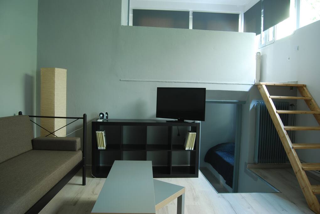 Living room and entrance of the small bedroom