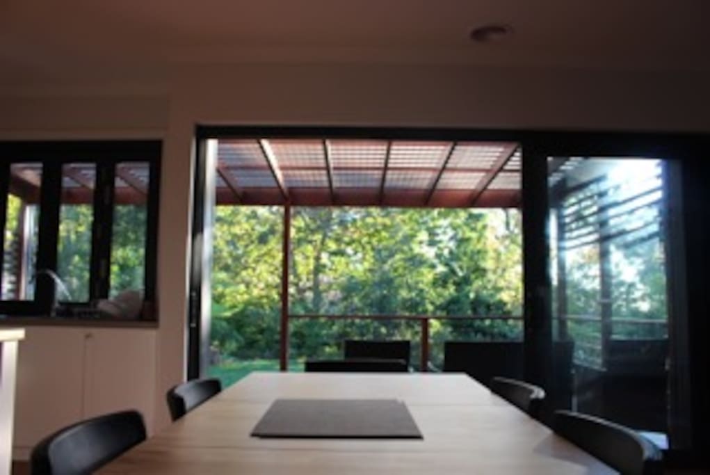View onto back deck