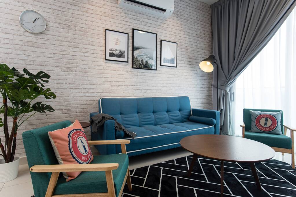 Living room with modern SOFA BED