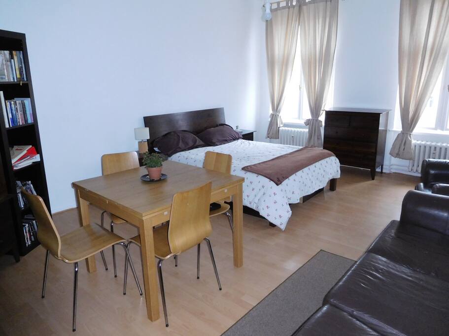 If you want your own privacy you can work on your own table in your room.
