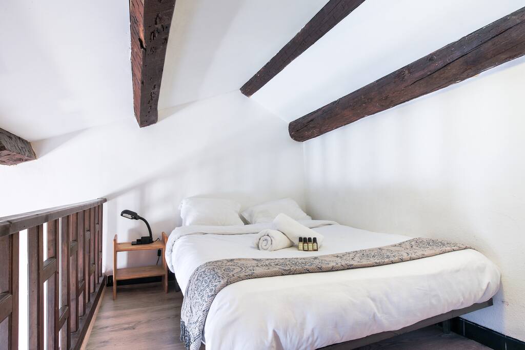 Bed on mezzanine