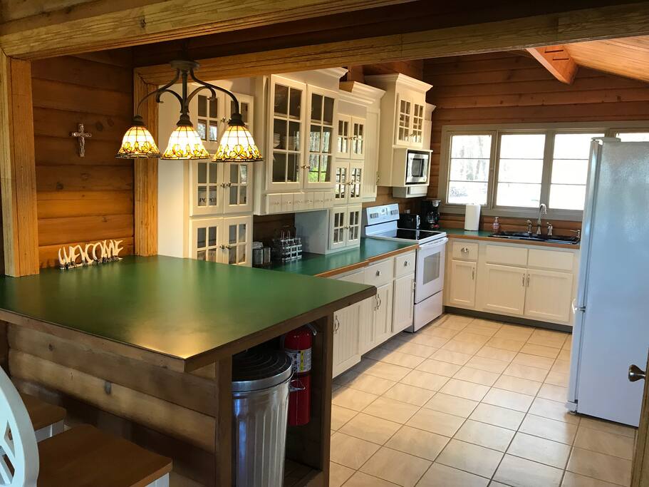 Isn't this kitchen the sweetest! We've got everything you'll need to cook up a meal...or two...or three...