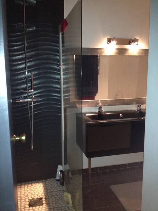 salle de bain- douche + baignoire