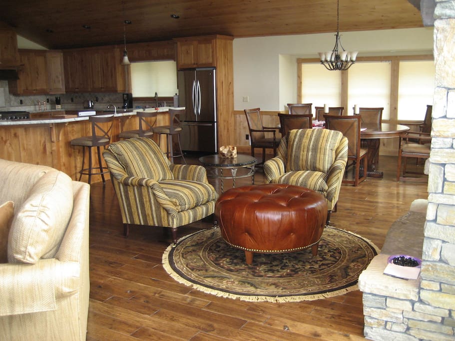 Open floor plan. Lots of places to relax