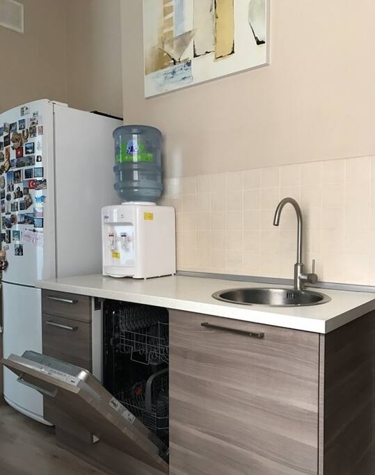 Dishwasher in kitchen