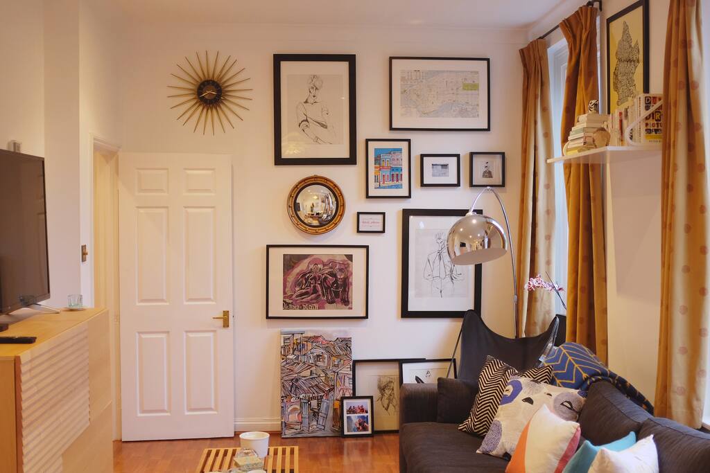 Art wall in living room