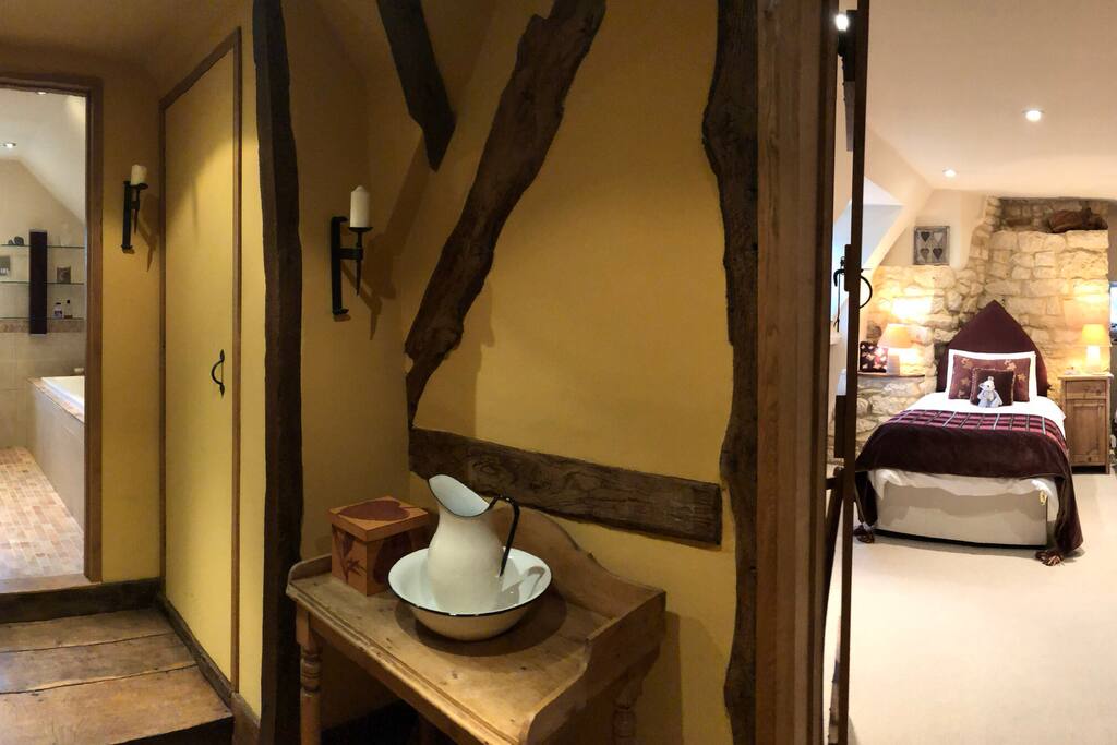 Landing. Bedroom to right, bathroom straight ahead (to left in photo)