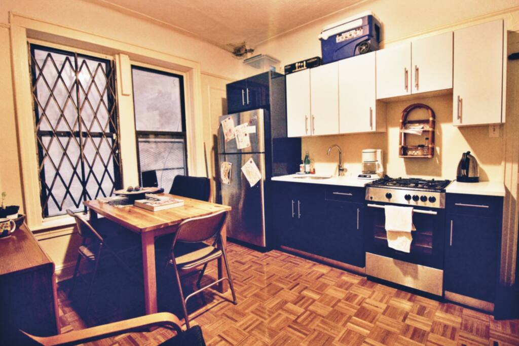 Coffee Maker, range/oven, fridge