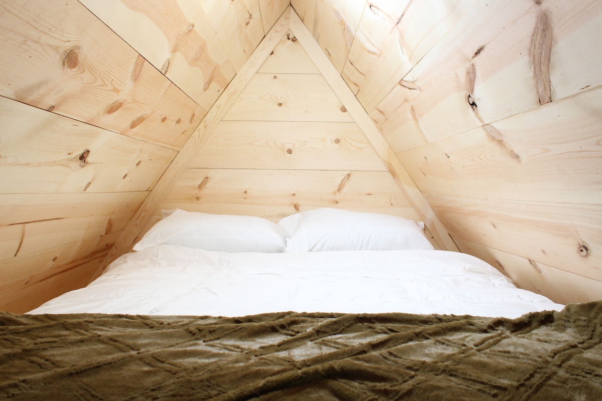 Full bed in the loft