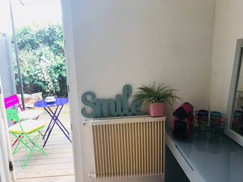 Chambre calme, avec sdb et terrasse privatives