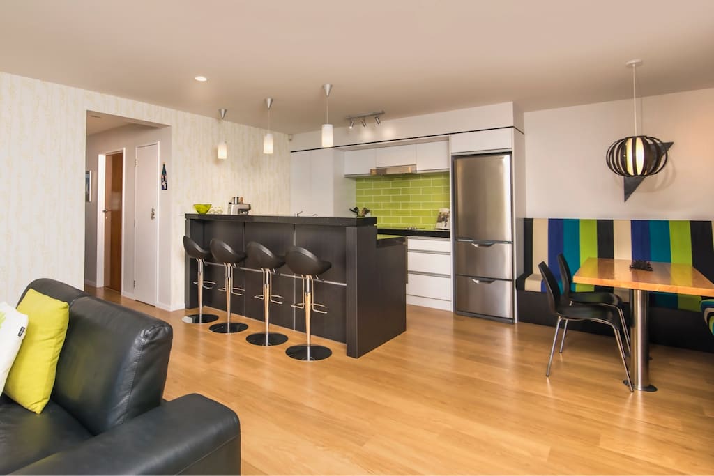 Kitchen and Dining Banquette.