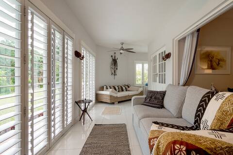 Serviced St Lucia waterside home with a view