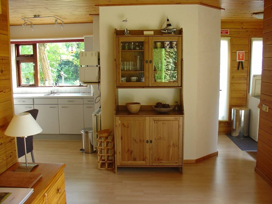 Zicht vanuit woonkamer