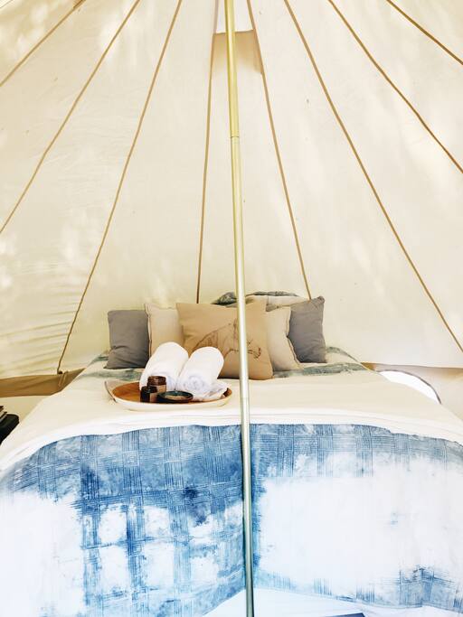 This is the Queen bed set up, perfect for a couple