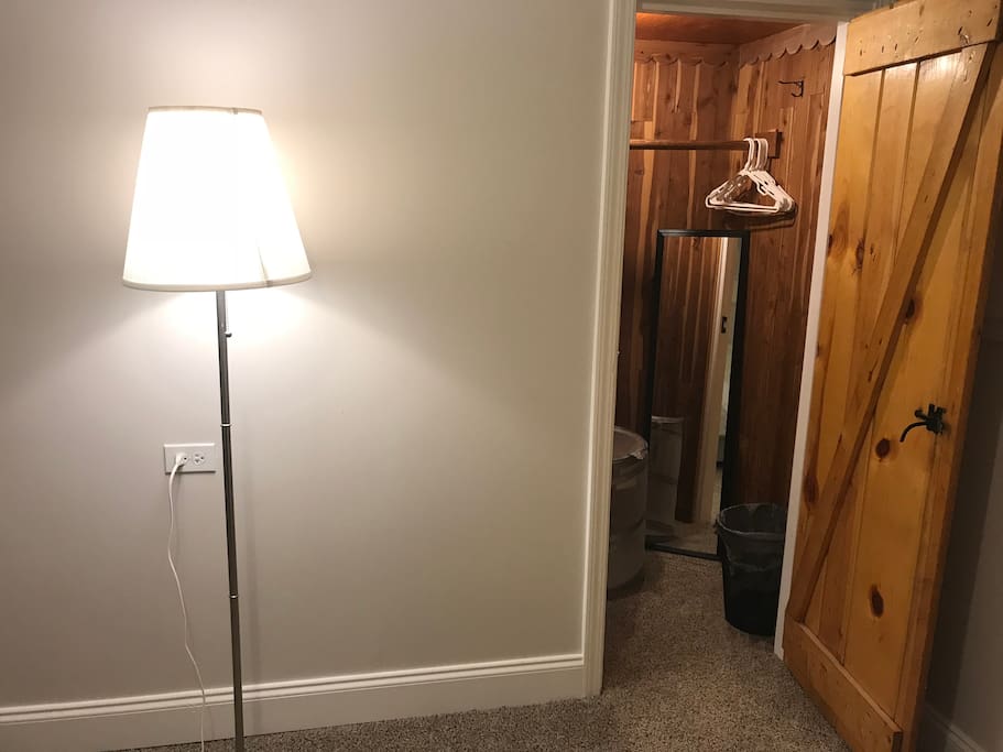 Extra Closet For Your Clothes with hamper and mirror