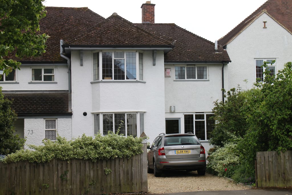 The grey door on the right leads into your part of the house
