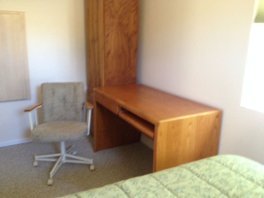 Computer desk in bedroom