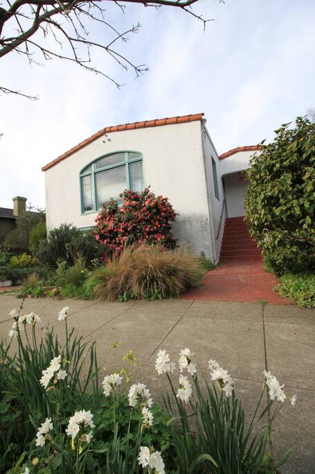 The front entrance to the home