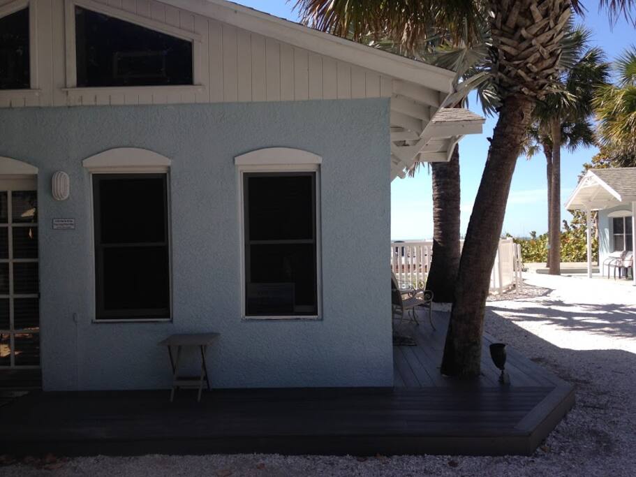 Side view facing the water.