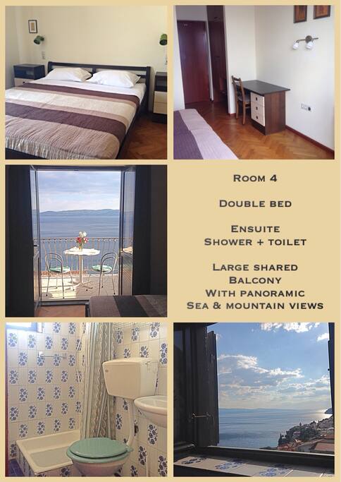 The balcony is only shared with the room next door, so it's private and only used by guests renting top floor.