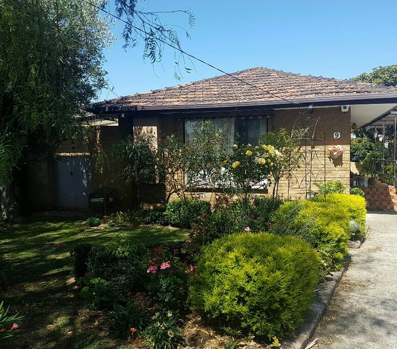 The front of the house.