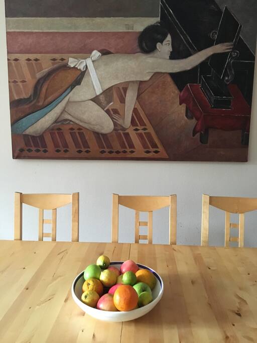 Dining table in the living room
