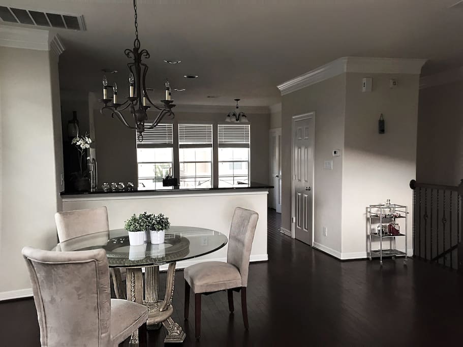 Middle floor features a half bath for your convenience