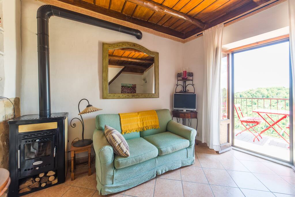 Livingroom with woodstove