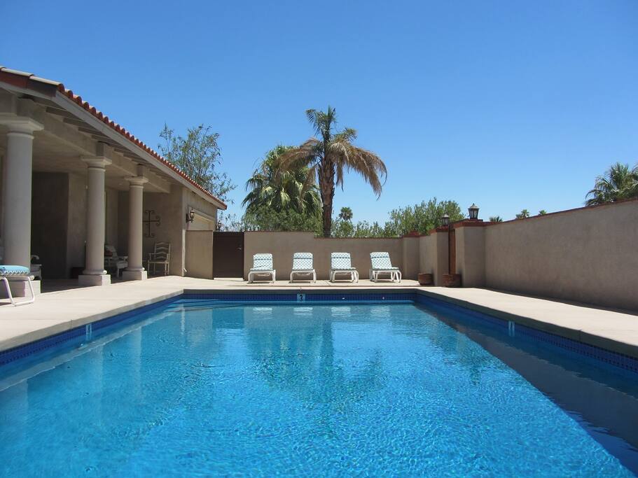 Do laps in the 28' long pool
