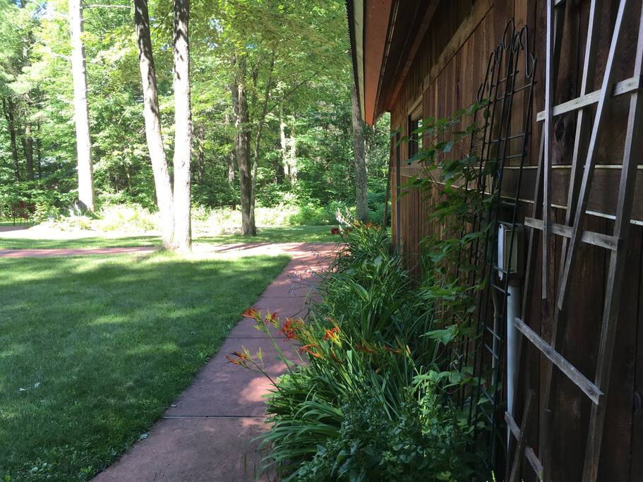 Walkway from the parking area to your door