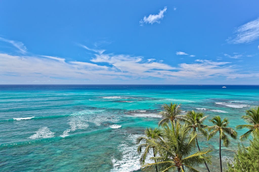 Watch the surfers, stand up paddlers, outrigger canoes and sailboats