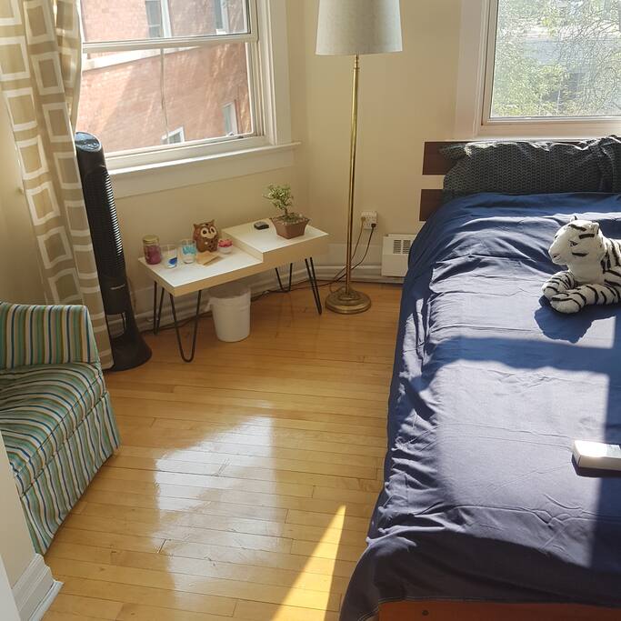 Hardwood Floors and a room fan