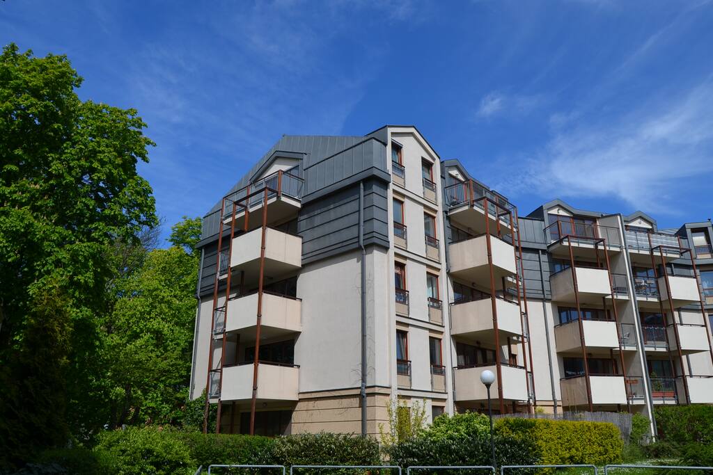 Our flat is on the top floor.