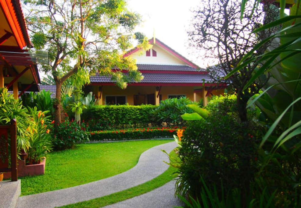 Villas are duplex with a pool view. Grand Villas are single unit with a pool view.