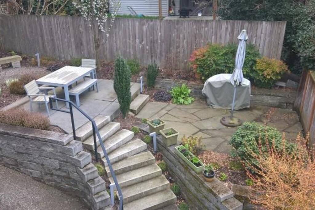 Garden and patio area.