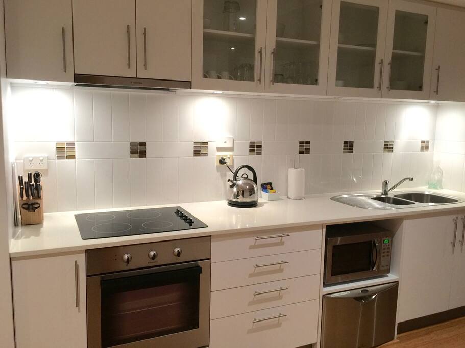 Kitchen with Dishwasher & full size fridge
