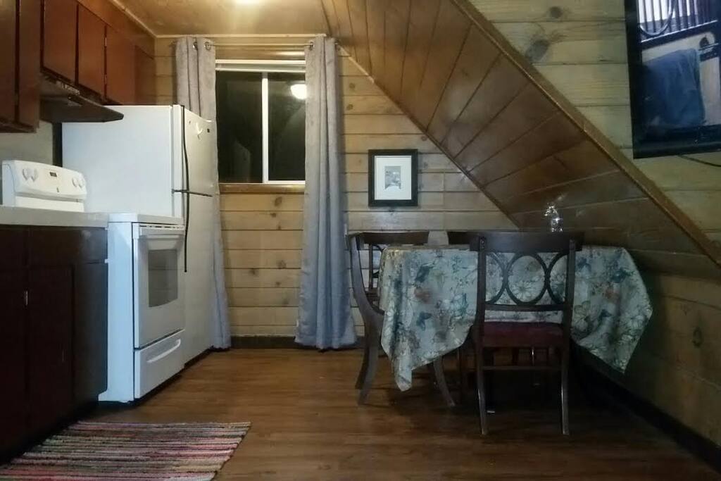 Full mini kitchen and dinning area