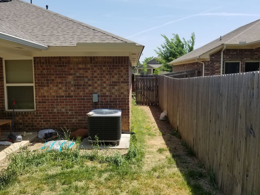 Backyard entry.