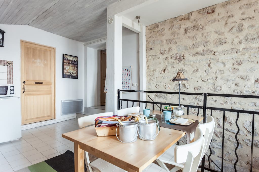 Espace commune et petit déjeuner