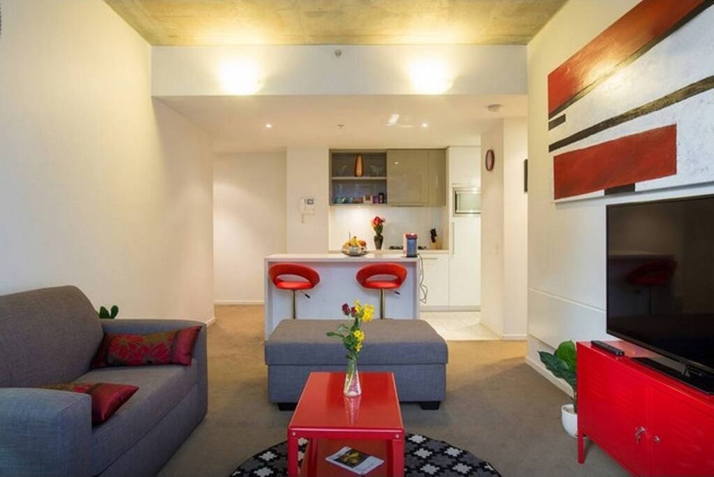 Lounge area and Kitchen area