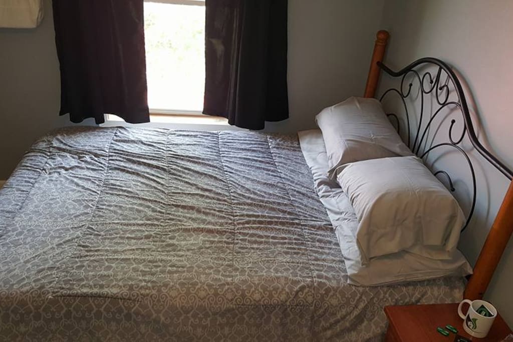 New fluffy pillows, sheets, and comforter!