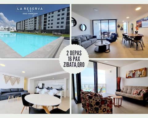 2 Depas Together p' 16 personas w/Unique Amenities