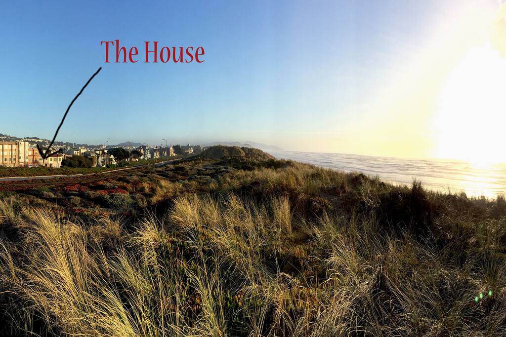 The house is RIGHT across the road from the BEACH...